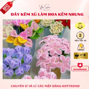 5M Dây Len Xù Làm Hoa Trang Trí Kẽm Nhung Quà Tặng Decor Nhà Cửa DIY YEN Store
